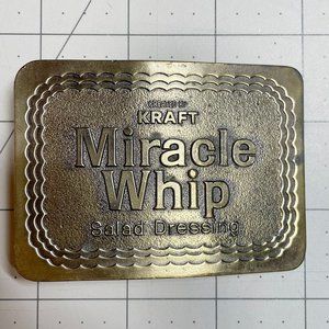 Vintage Kraft Miracle Whip Salad Dressing Belt Buckle Lewis Buckles Chicago